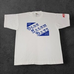 Vintage 1997 Olde Salem Days T-Shirt Salem Virginia Size XL White Blue Deadstock